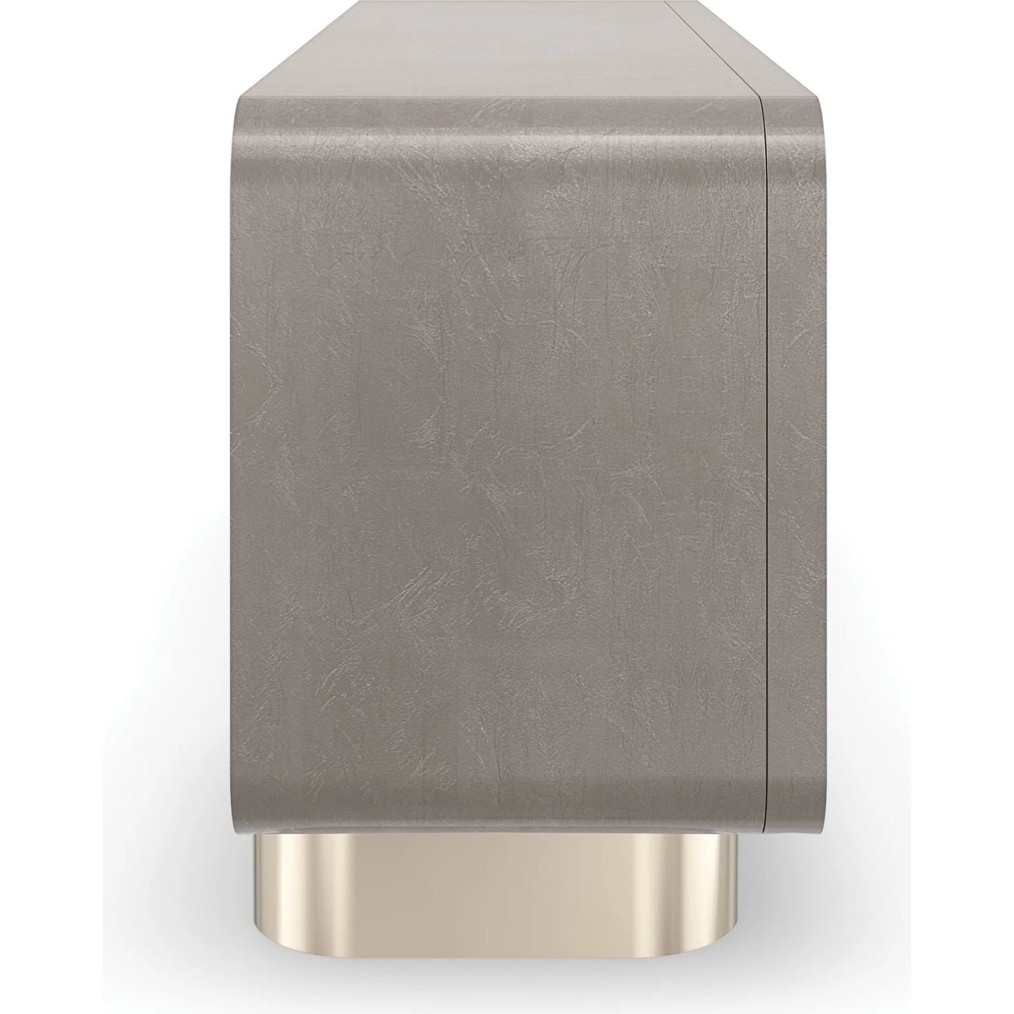 002 SI-2193819 | Additional Silo | Aero Media Console by Caracole in charcoal leaf, whisper of gold. Made from acacia, mirror, metal, birch in a unique style.