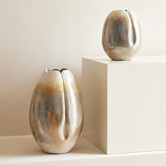 Lafleur Vase by Global Views in natural. Made from ceramic in a rustic style.