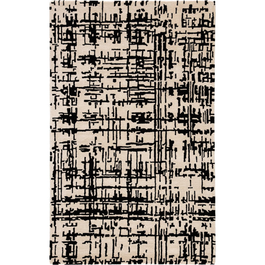 Clayton CLN15 Rug by Jaipur Living in cream, black. Made from 60% wool 40% viscose in a unique style.