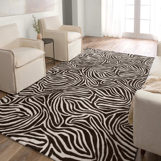 Clayton CLN18 Rug by Jaipur Living in black, ivory. Made from 60% wool 40% viscose in a unique style.