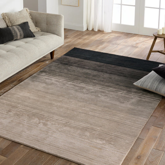 Cambrian CMN01 Rug by Jaipur Living in black, gray. Made from 60% wool 40% viscose in a unique style.