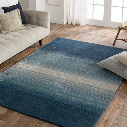 Cambrian CMN02 Rug by Jaipur Living in blue, cream. Made from 60% wool 40% viscose in a unique style.
