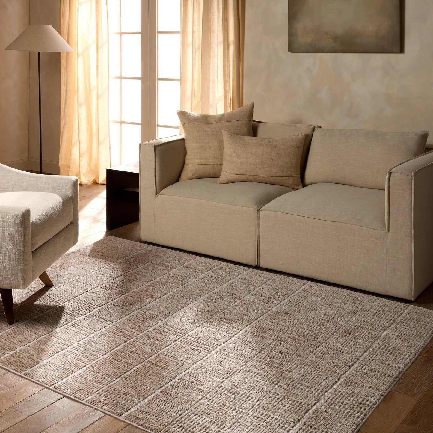 005 SI-2354291,SI-2354292,SI-2354293,SI-2354294,SI-2354295,SI-2354296,SI-2354297,SI-2386007 | Lifestyle | Composure CMP07 Rug by Jaipur Living in tan, cream, gray. Made from 100% polyester in a unique style.