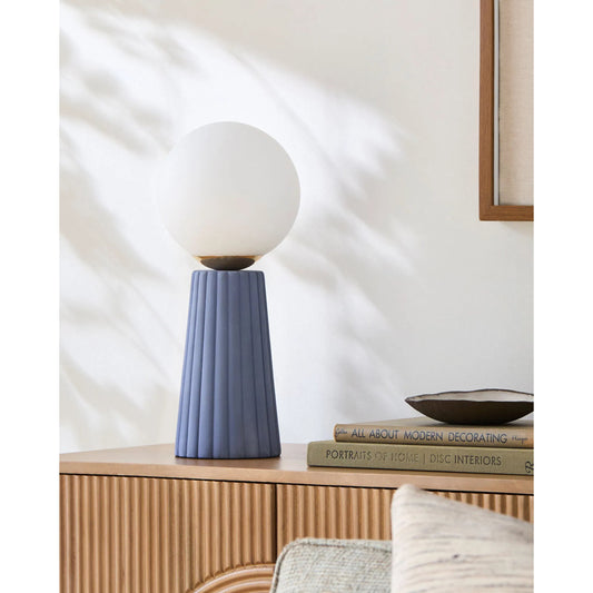 Conju Orb Accent Table Lamp by Livabliss in hand painted. Made from ceramic, glass in a modern style.