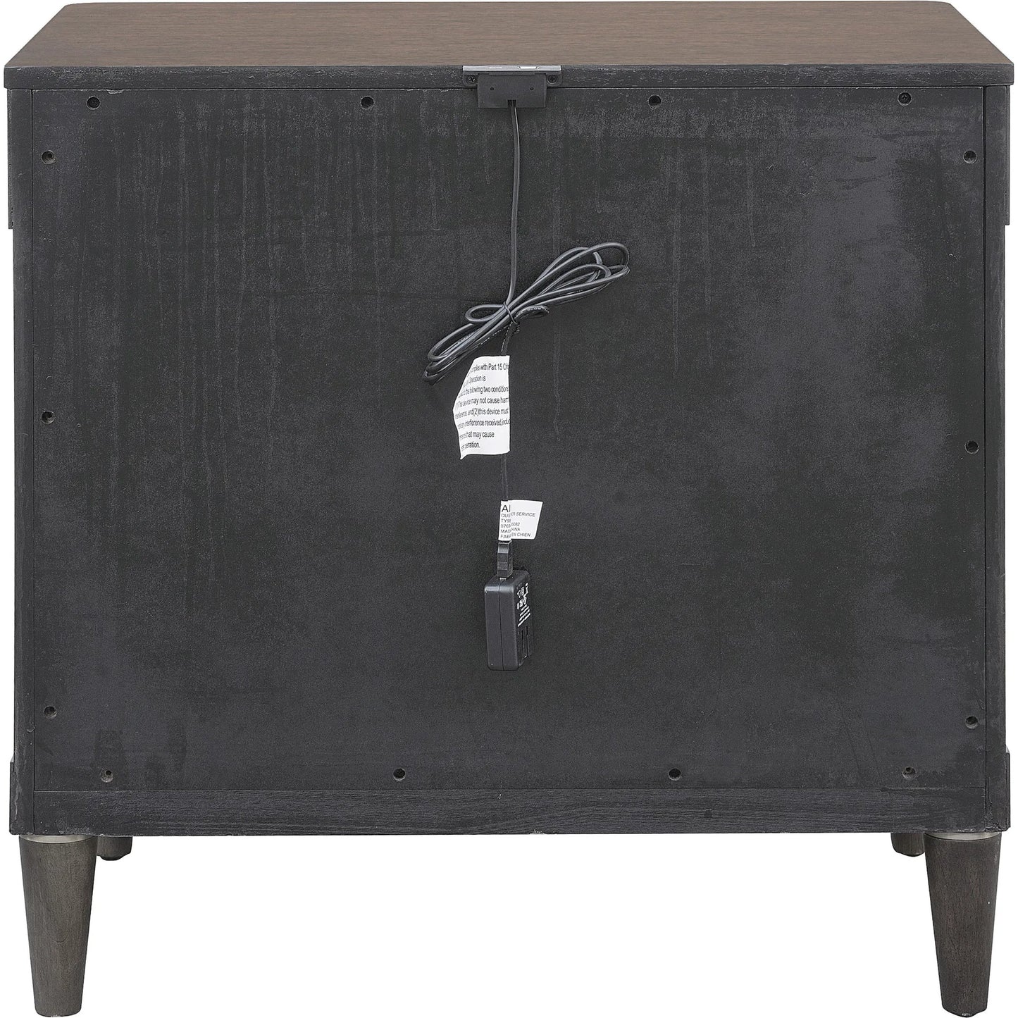 004 SI-2449349 | Additional Silo | Asher Park 3 Drawer Nightstand by Pulaski Furniture in piano brown. Made from eucalyptus veneers in a unique style.