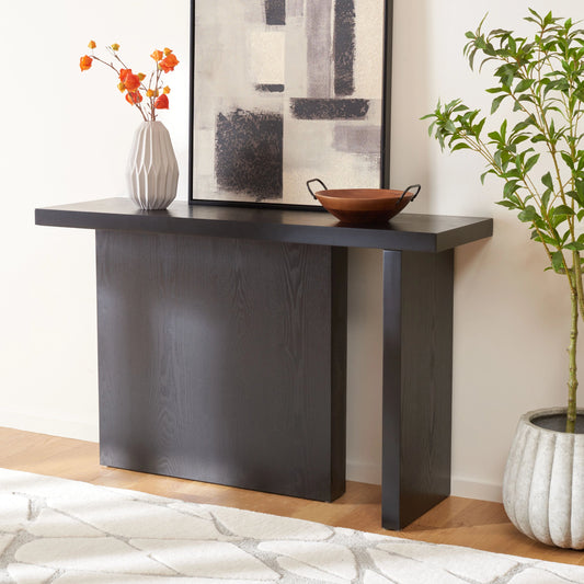 Independent Console Table by HedgeApple Essentials in black. Made from pine, mdf in a modern style.
