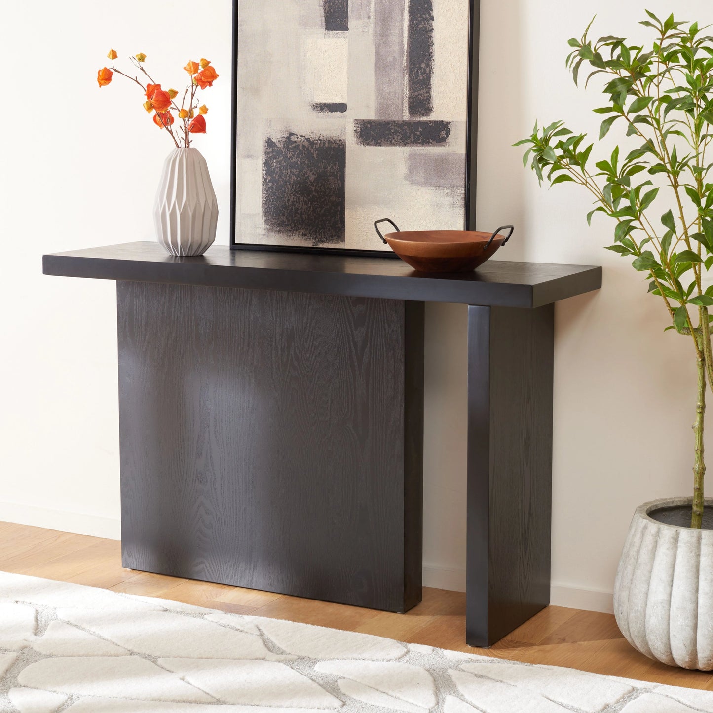 010 SI-2154911 | Lifestyle | Independent Console Table by HedgeApple Essentials in black. Made from pine, mdf in a modern style.