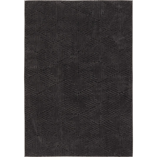 Calix by Nikki Chu CNU04 Rug by Jaipur Living in black. Made from 70% polypropylene 30% polyester in a unique style.