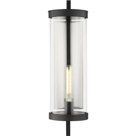 Eastham Large Wall Lantern by Visual Comfort & Co. in textured black. Made from stonestrong in a traditional style.