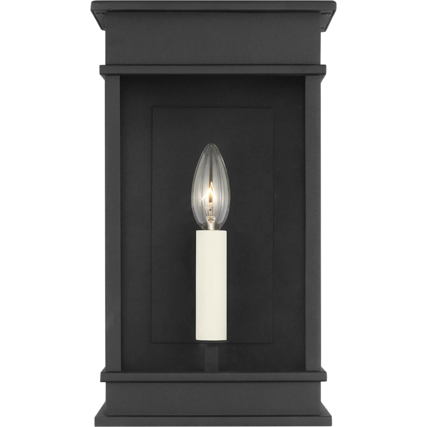 001 SI-2234148 | Primary Silo | Cupertino Small Wall Lantern by Visual Comfort & Co. in textured black. Made from unique in a unique style.