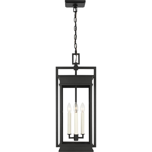 Cupertino Large Pendant by Visual Comfort & Co. in textured black. Made from unique in a traditional style.