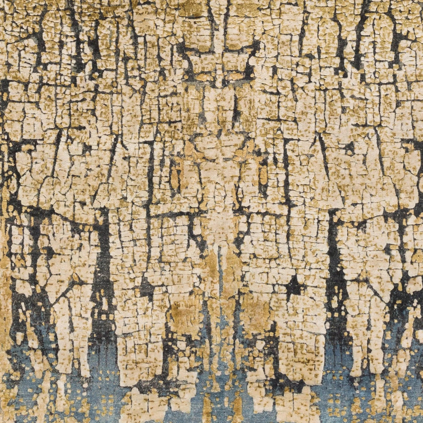 003 76339-30291,SI-1846545 | Closeup | Colaba Rug - 14527 by Surya in blue, taupe, olive, dark green, light olive. Made from 70% silk, 30% wool in a unique style.