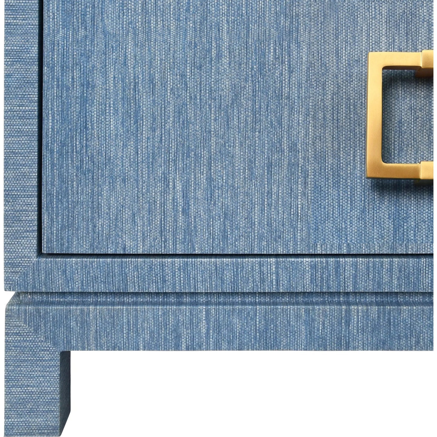007 SI-2441108 | Closeup | Cole Two Drawer Side Table by Worlds Away. Made from grasscloth in a unique style.