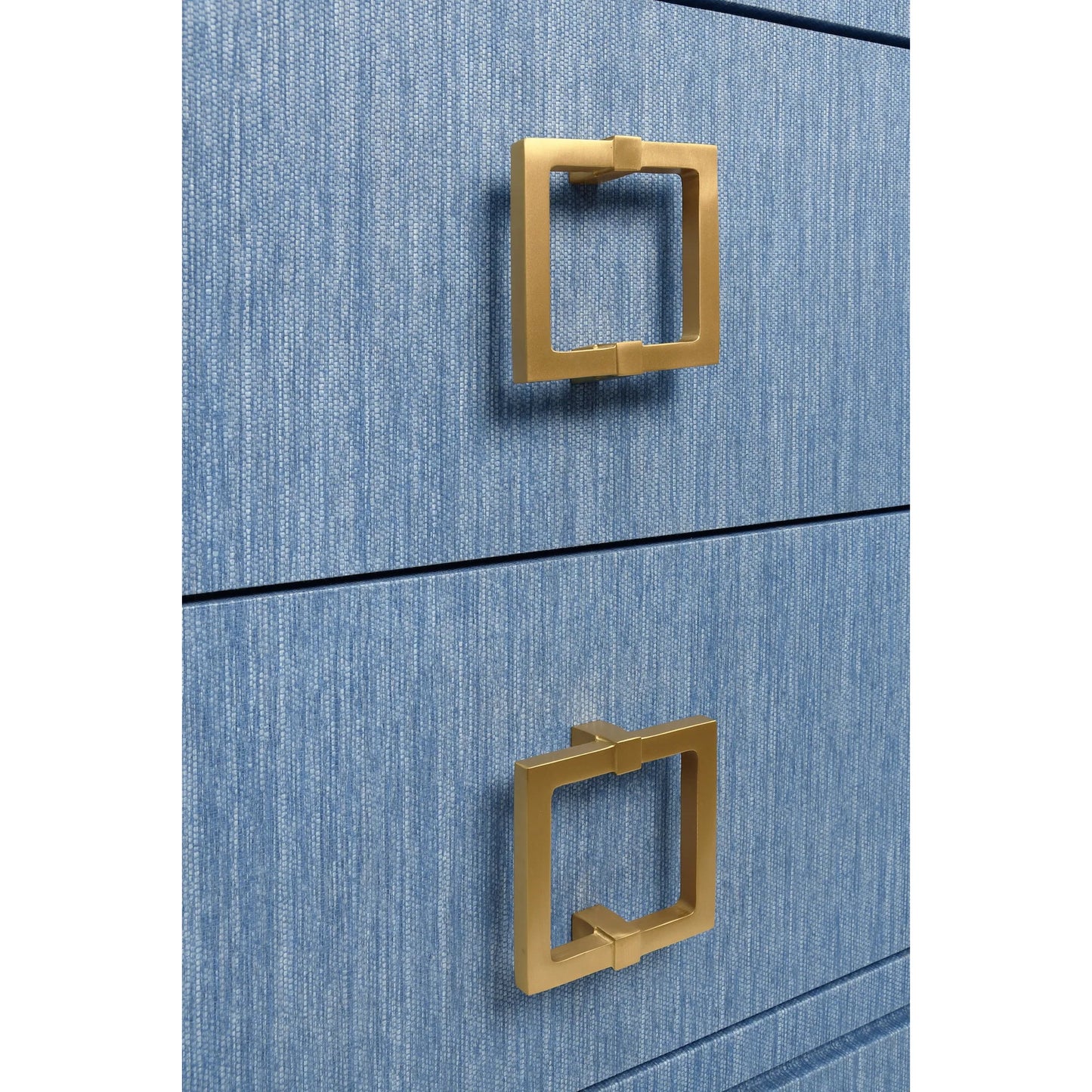 008 SI-2441108 | Closeup | Cole Two Drawer Side Table by Worlds Away. Made from grasscloth in a unique style.