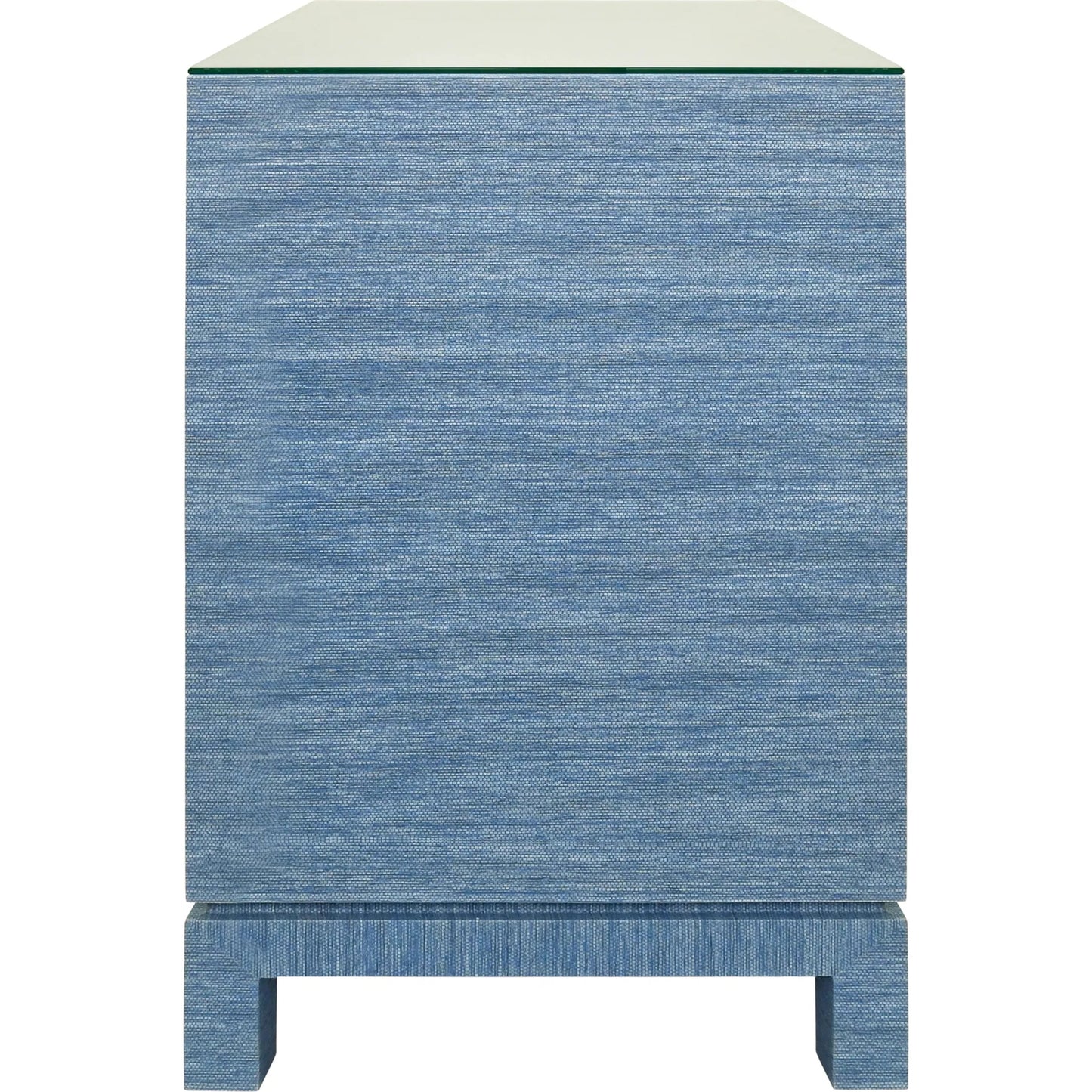 003 SI-2441108 | Additional Silo | Cole Two Drawer Side Table by Worlds Away. Made from grasscloth in a unique style.