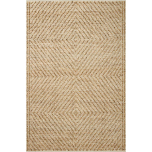 Colton CON-04 Rug by Angela Rose x Loloi in natural, ivory. Made from jute / cotton in a unique style.