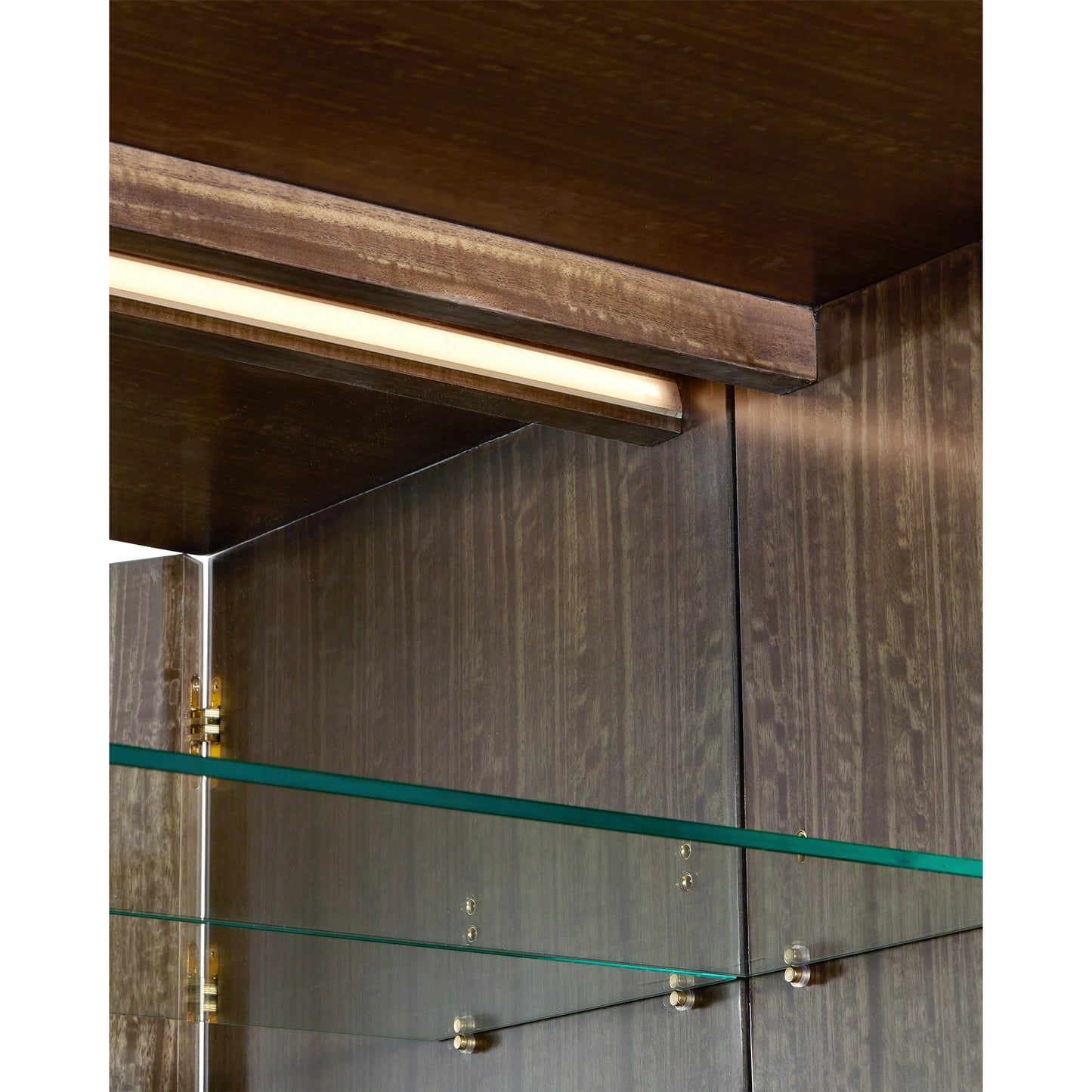 010 SI-2191690 | Additional Silo | Colette Bar Cabinet by Currey and Company in tawny brown, polished brass, mirror, natural, clear, rose. Made from figured eucalyptus, stainless steel, glass, marble, faux velvet in a modern style.