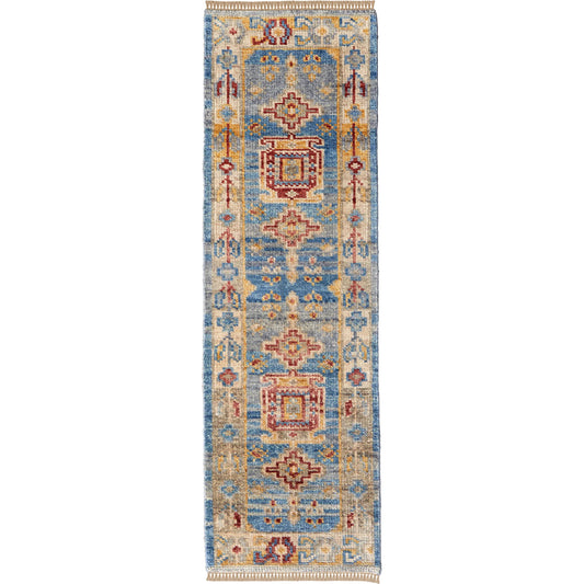 Fillmore Traditional Geometric Rug - 6944F by Feizy in blue, yellow, red. Made from wool in a unique style.