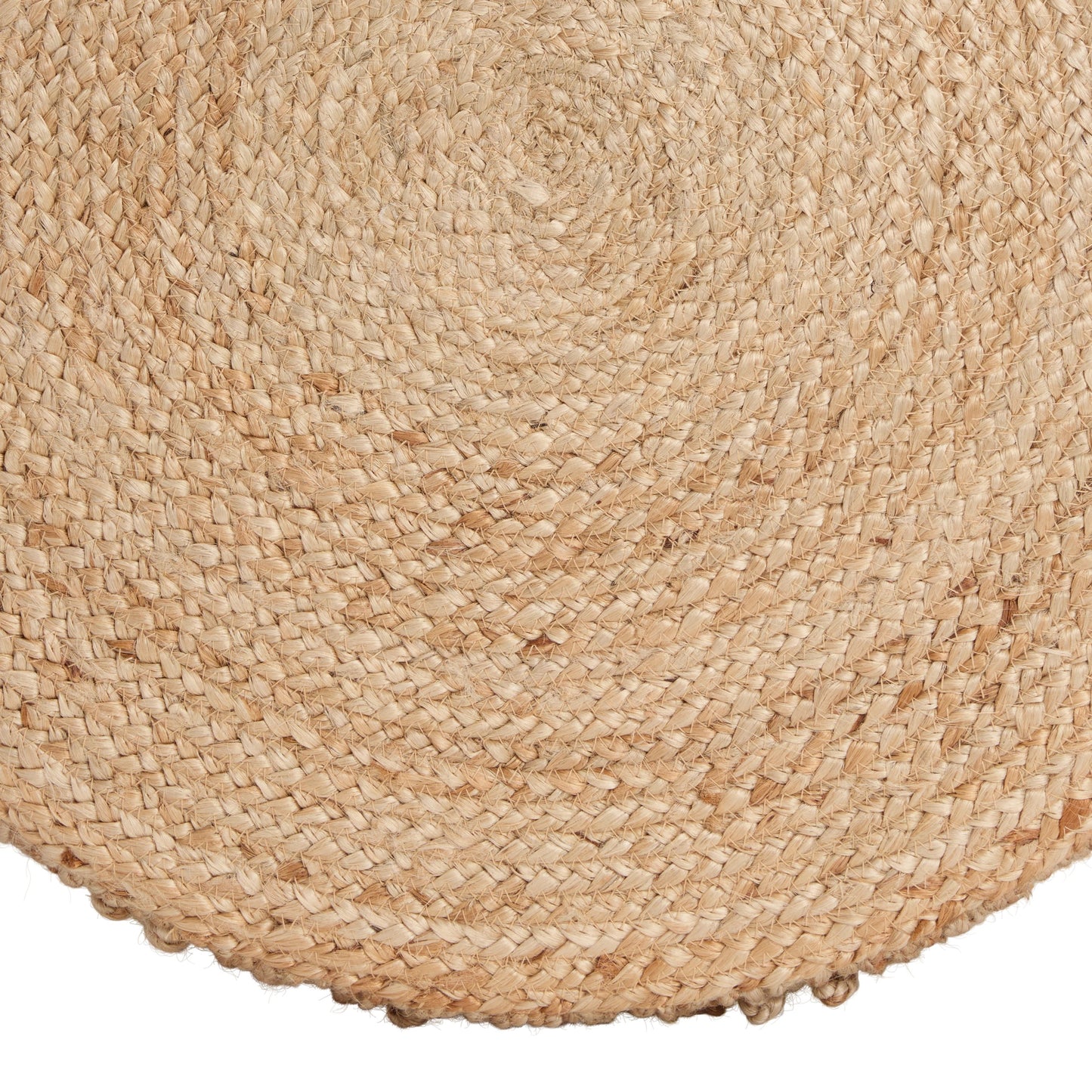 002 SI-2123489 | Closeup | Core Elm Pouf by Jaipur Living in brown. Made from 100% jute fiber in a cottage & farmhouse style.