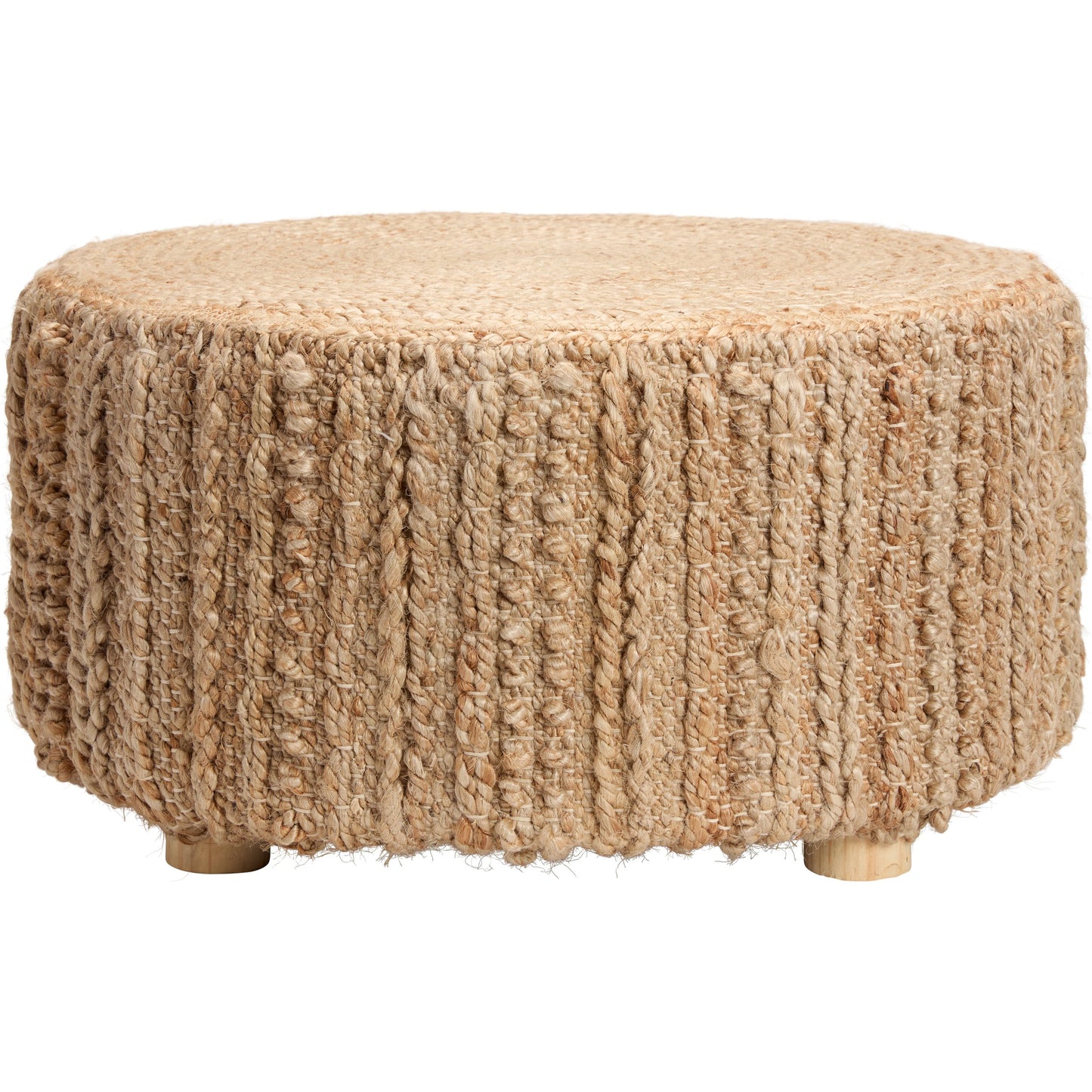 001 SI-2123489 | Primary Silo | Core Elm Pouf by Jaipur Living in brown. Made from 100% jute fiber in a cottage & farmhouse style.