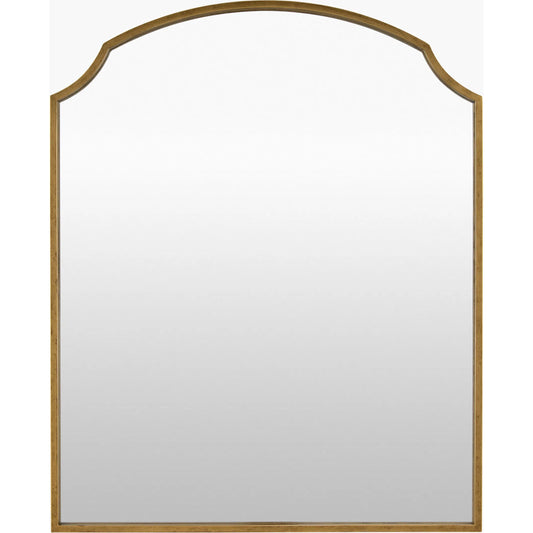 Corbin Mantel Mirror by Livabliss in frame: gold and antiqued. Made from iron in a transitional style.