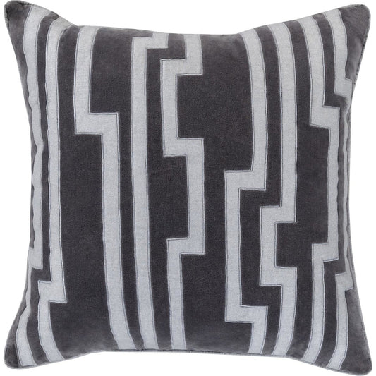Velocity Pillow - 33733 by Surya. Made from 80% linen, 20% cotton, 100% cotton in a modern style.