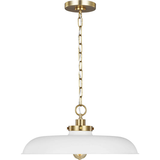 Wellfleet Medium Wide Pendant by Visual Comfort & Co.. Made from steel in a transitional style.