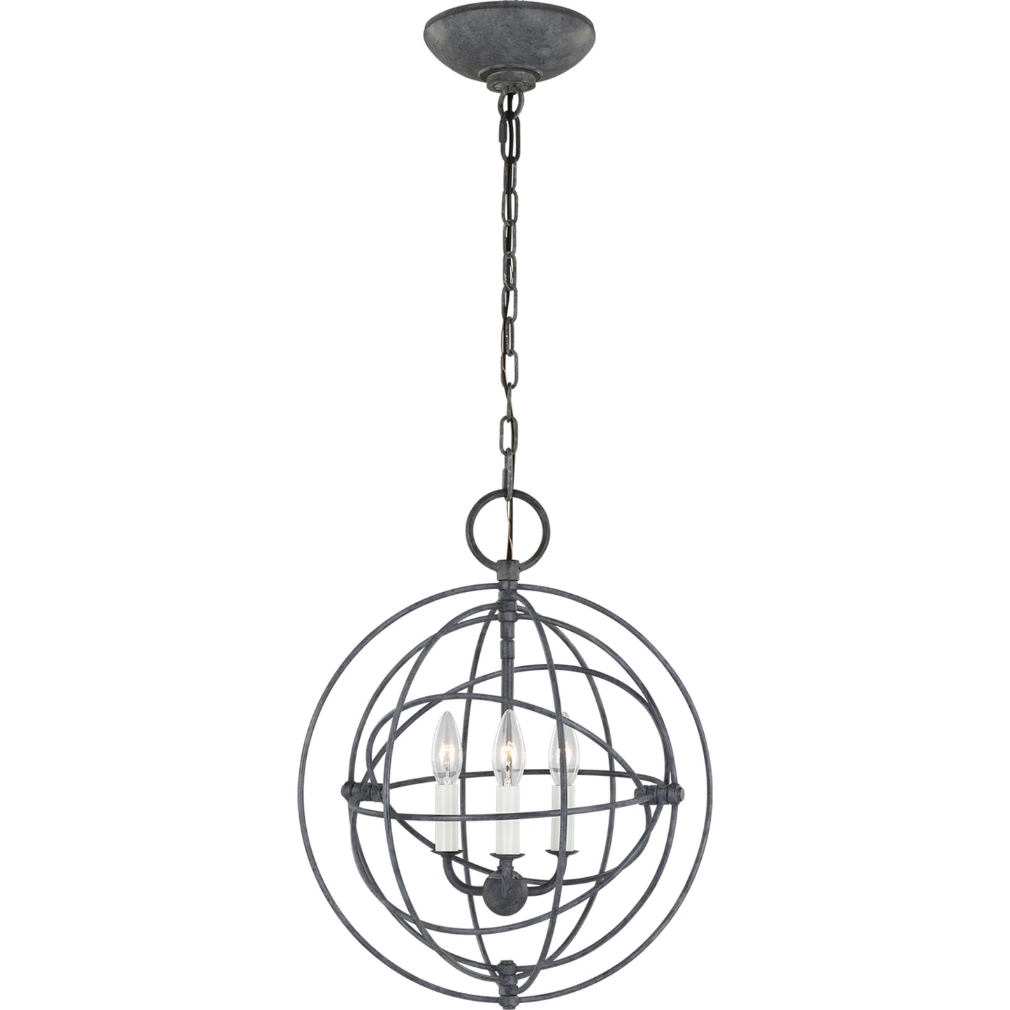 001 SI-2234190 | Primary Silo | Bayberry Small Pendant by Visual Comfort & Co. in weathered galvanized. Made from steel in a unique style.
