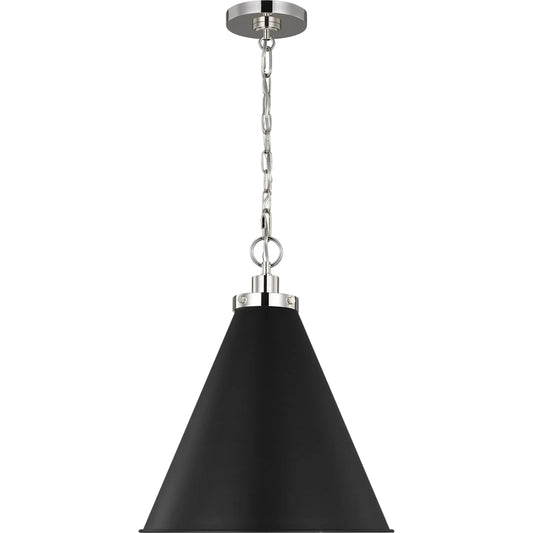 Wellfleet Medium Cone Pendant by Visual Comfort & Co.. Made from steel in a transitional style.