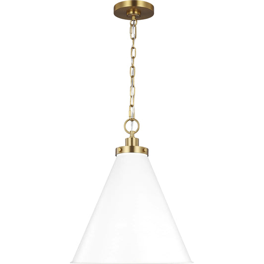 Wellfleet Medium Cone Pendant by Visual Comfort & Co.. Made from steel in a transitional style.