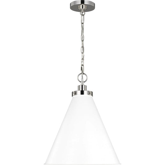 Wellfleet Medium Cone Pendant by Visual Comfort & Co.. Made from steel in a transitional style.