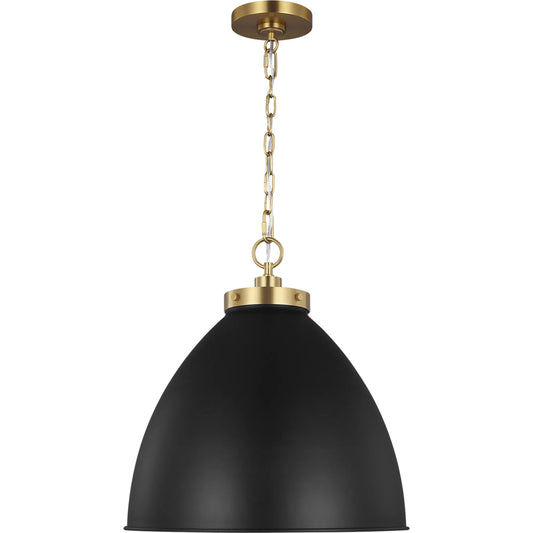 Wellfleet Large Dome Pendant by Visual Comfort & Co.. Made from steel in a transitional style.