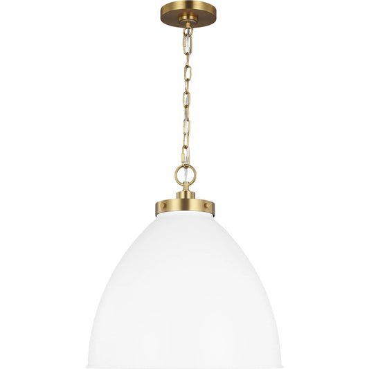 Wellfleet Large Dome Pendant by Visual Comfort & Co.. Made from steel in a transitional style.