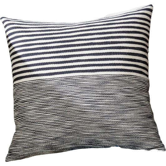 Christopher Pillow - 8433 by Livabliss in black, light beige. Made from 100% cotton in a eclectic & global style.