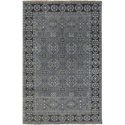 Cappadocia Rug - 21167 by Surya in deep teal, ink blue, ice blue. Made from 100% wool in a unique style.