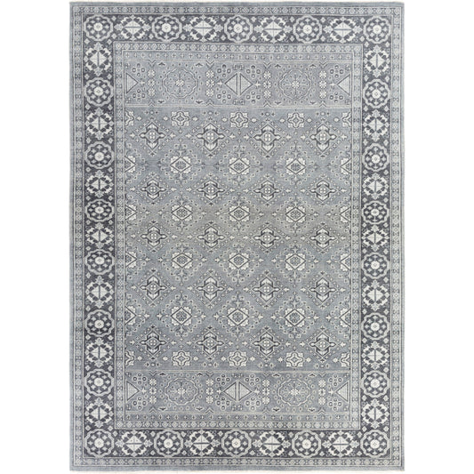 Cappadocia Rug - 21167 by Surya in deep teal, ink blue, ice blue. Made from 100% wool in a unique style.
