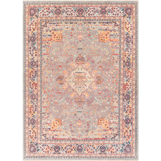 000 97599-22655,97599-22656,97599-22658 | Primary Silo | Cappadocia CPP-5023 Rug by Surya in dusty sage, light sage, burgandy, mustard, rust, navy. Made from 100% wool in a unique style.