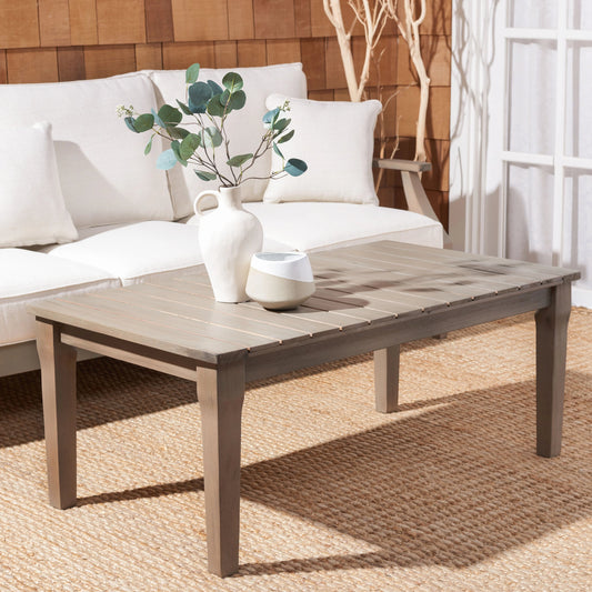 Hartford Patio Coffee Table by HedgeApple Essentials. Made from eucalyptus wood in a coastal style.