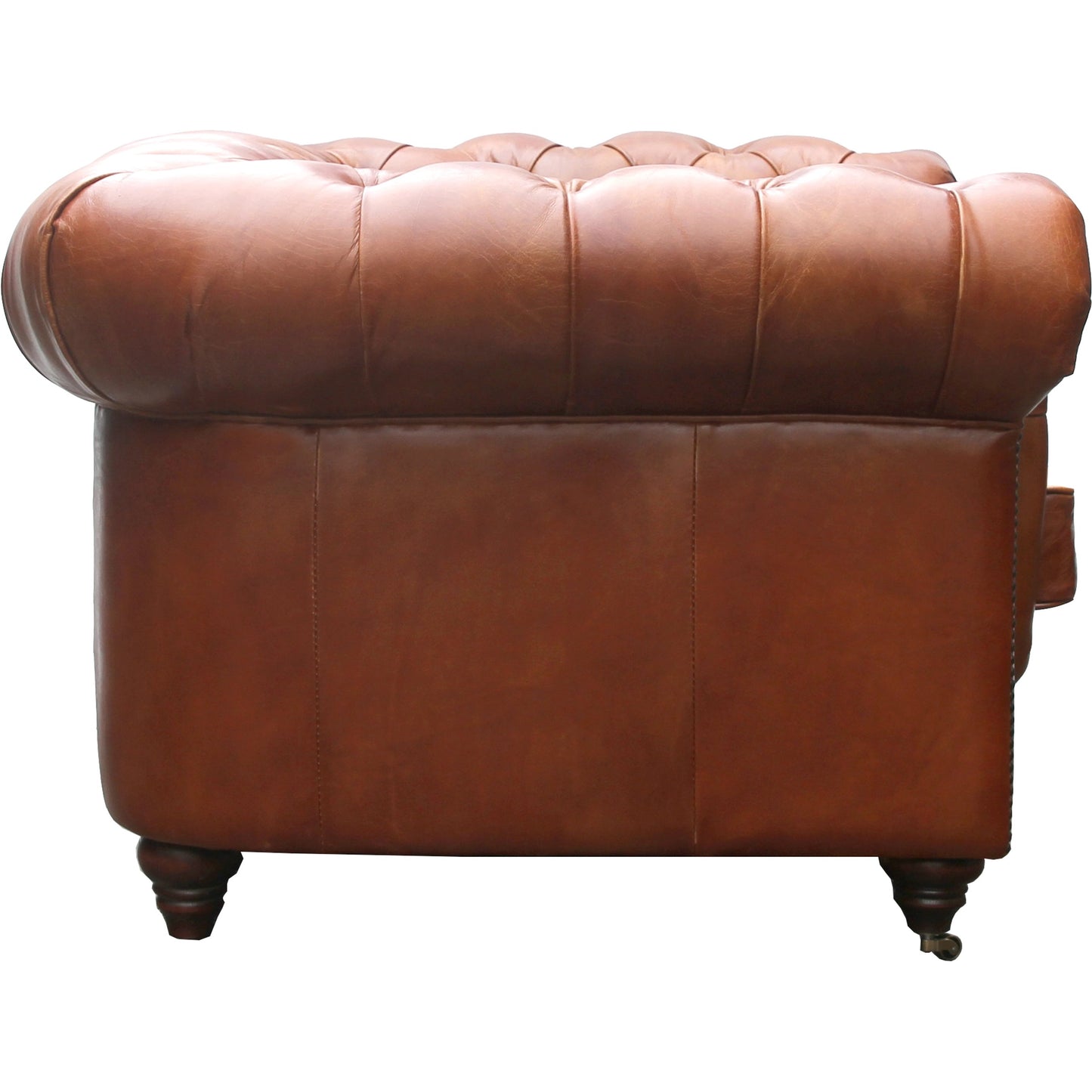 003 SI-2030353 | Additional Silo | Paris Club Chester Bay Chair by Pasargad Home in brown. Made from leather in a transitional style.