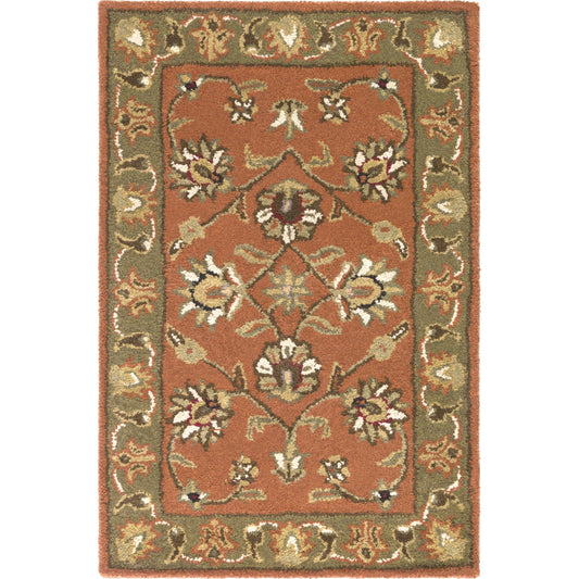 Crowne Rug - 1289 by Surya in burnt orange, dark brown, black. Made from 100% wool in a unique style.