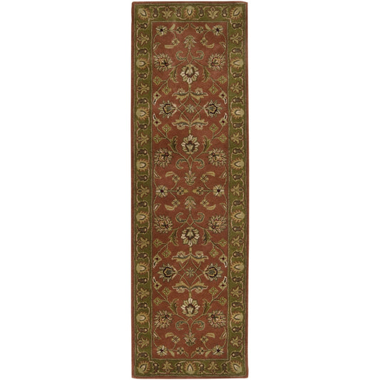 Crowne Rug - 1289 by Surya in burnt orange, dark brown, black. Made from 100% wool in a unique style.