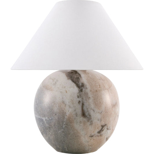 000 SI-2632170 | Primary Silo | Cerava Accent Table Lamp by Livabliss in white, brown, translucent and natural. Made from marble, linen, polyester in a unique style.