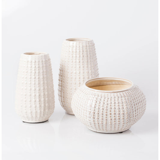 Clearwater - 14253 by Livabliss in ivory, light gray and glazed. Made from 100% ceramic in a coastal style.