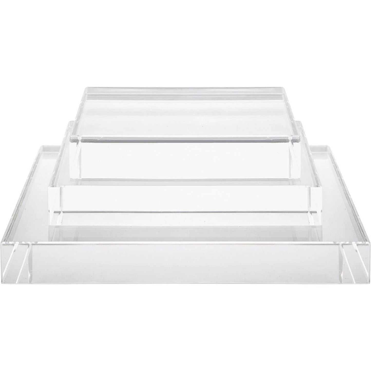 001 SI-2019262 | Primary Silo | Square Crystal Bases by Couture Lamps in clear optic crystal. Made from optic crystal in a transitional style.