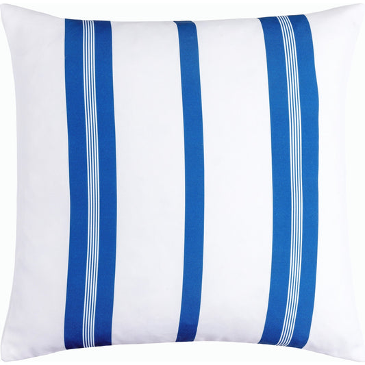 Classic Stripe Pillow  - 533893 by Livabliss in white, dark blue. Made from polyester in a modern style.