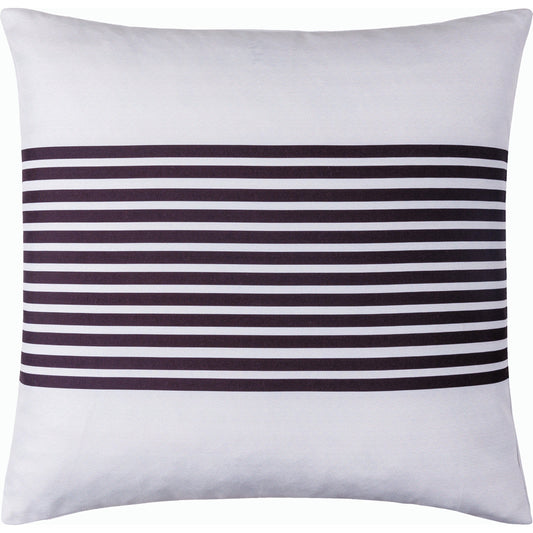 001 SI-2168419,SI-2168420,SI-2168421,SI-2168422,SI-2168423,SI-2168424 | Primary Silo | Classic Stripe Pillow - 533913 by Livabliss in off-white, black. Made from polyester in a modern style.