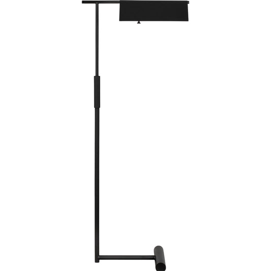 Foles Floor Lamp by Visual Comfort & Co. in midnight black. Made from steel in a modern style.
