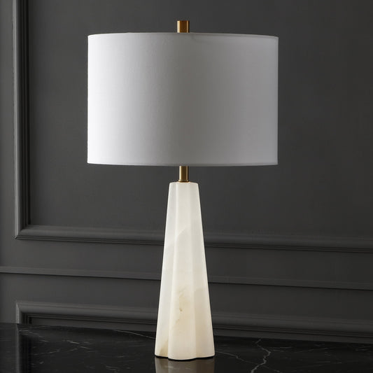 Coconino Table Lamp by HedgeApple Essentials in white, gold. Made from alabaster, iron in a transitional style.