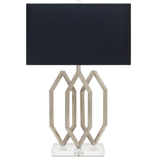 Prescott Table Lamp by Couture Lamps. Made from metal, optic crystal, linen in a modern style.