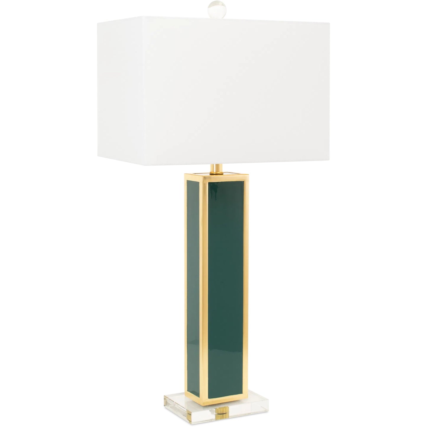 003 SI-2448476 | Additional Silo | Blair Table Lamp by Couture Lamps in calypso blue, silver leaf. Made from resin, mdf, crystal, linen in a unique style.